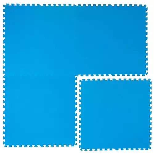 5. EYEPOWER Poolmatte in blau - 4er Set - 81 x 81 cm