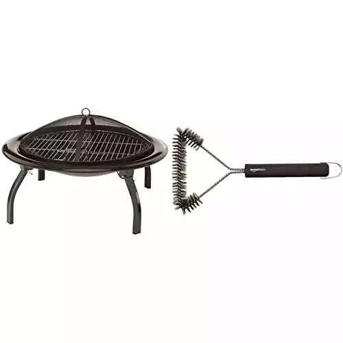 Amazon Basics - Feuerstelle, 66 cm, inklusive Grillbürste
