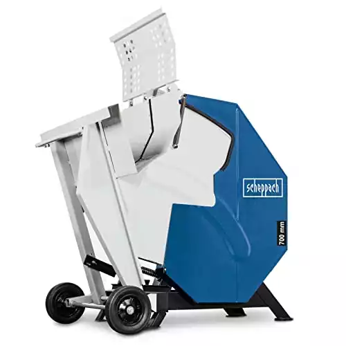 Scheppach Wippkreissäge HS730 | 400V 4500W | 700mm HW-Sägeblatt | Schnittlänge 250-1000mm | Schnitt-Ø 30-240mm | mit Sicherheits Schutzklappe | inkl. Fahrvorrichtung |
