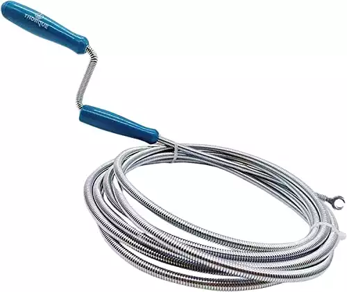 THORQUE Abflussspirale 5M Ø 6mm| Rohrreinigungsspirale | Umweltfreundliche Lösung für hartnäckige Verstopfungen