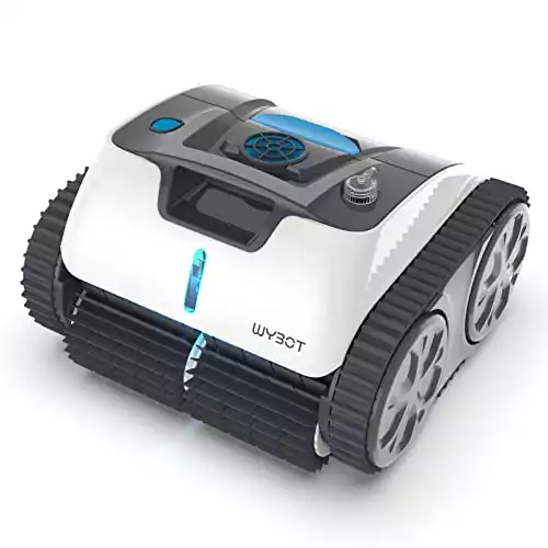 WYBOT Poolroboter Akku für 110 Mins, Vollautomatisch Poolreiniger Boden, Wasserlinie, Wandreinigung, Poolsauger mit Navigation & Routenplanung, für Pools über oder im Boden bis zu 120 ㎡ (Weis...