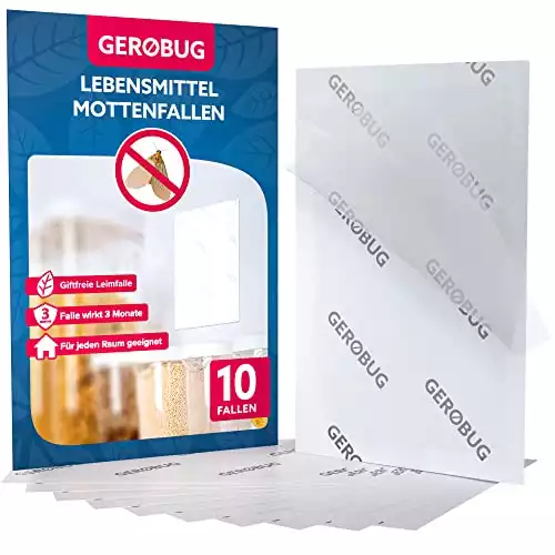 GEROBUG Pheromonfalle für Lebensmittelmotten, 10 Stück