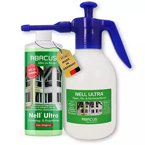 Nell Ultra Grünbelagentferner, 1 Liter Inhalt, Konzentrat, für Terrasse, Steine, Putz, Fassaden und mehr